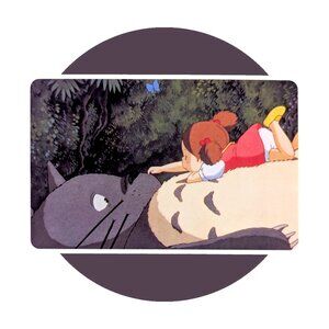 My Neighbor Totoro Anime Art Trading Card (KK119): Totoro and Mei, 3.25 in.